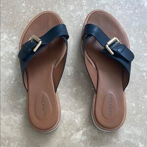 See By Chloe Black and Brown Minimalist Sandals
